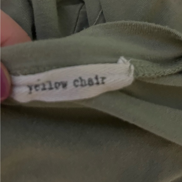 Yellow Chair Sage Green Flutter Sleeve Bodysuit Size Large - Picture 3 of 3